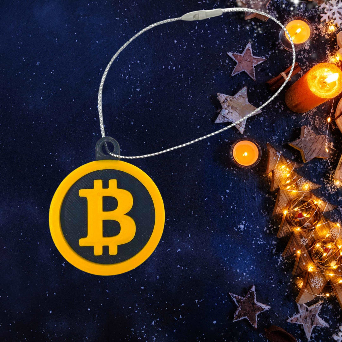 Bitcoin Christmas Ornament - Perfect for Cryptocurrency Fans - Decorative Holiday Ornament - Made in The USA