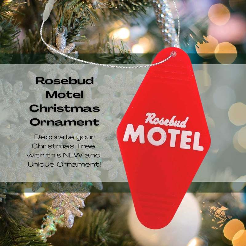 Rosebud Motel Vintage Christmas Ornament - Decorative Red Holiday Ornament