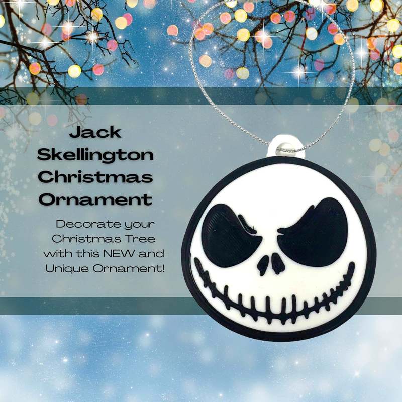 Jack Skellington Christmas Ornament - Nightmare Before Christmas Decorative Holiday Ornament - Made in The USA