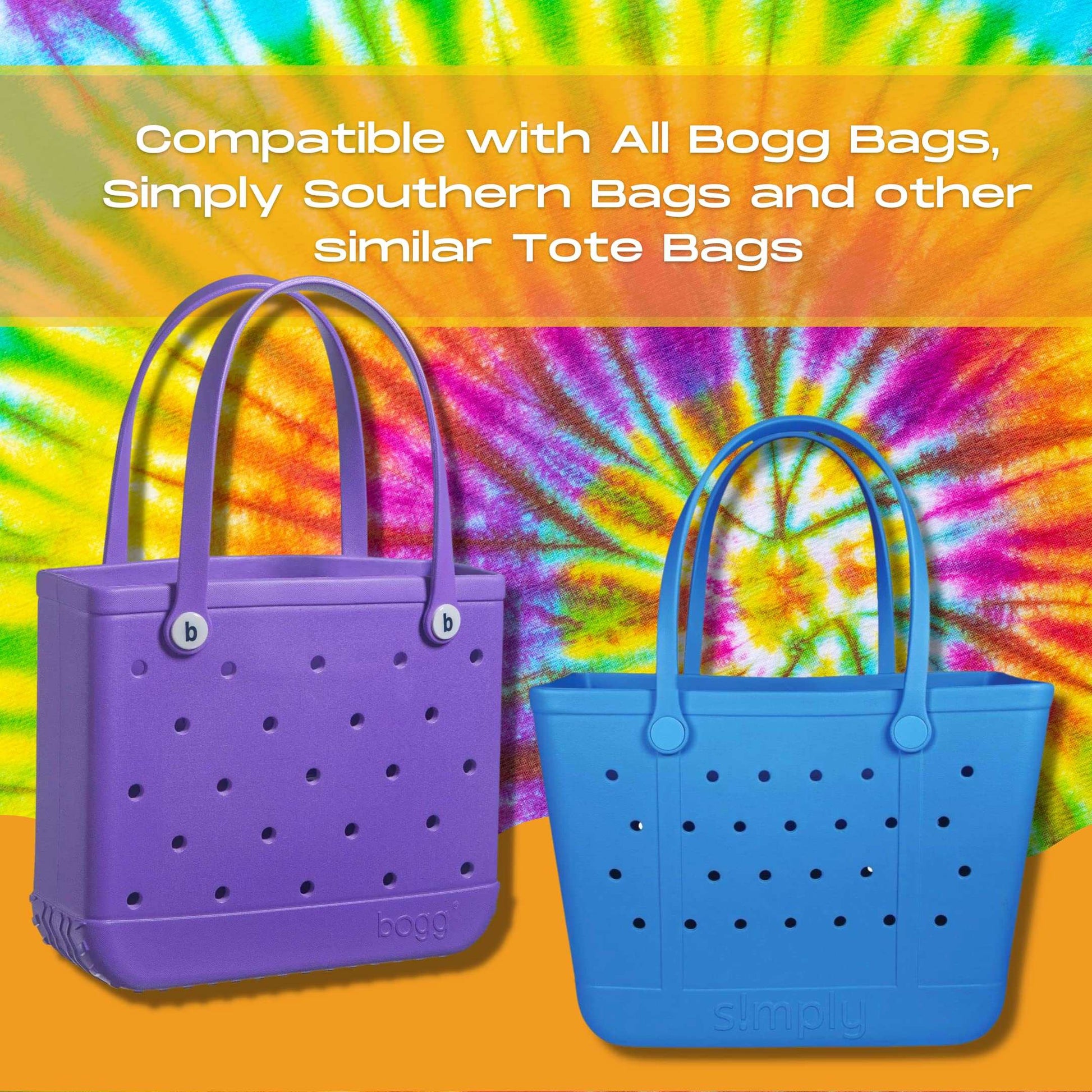 FRESHe BOGLETS - Smiley Emoji Charm - Decorative Charms - Compatible with Bogg Bags, Simply Southern and other Tote Bags. Smiley