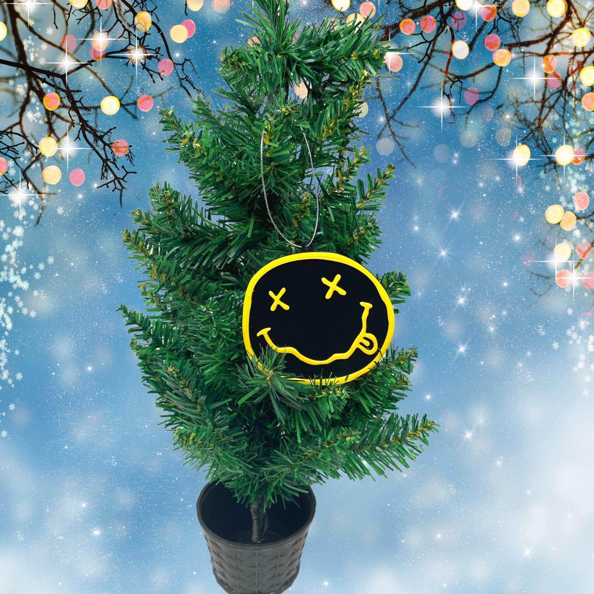 Nirvana Christmas Ornament - Perfect for Fans of the Band - Decorative Holiday Ornament - Made in The USA