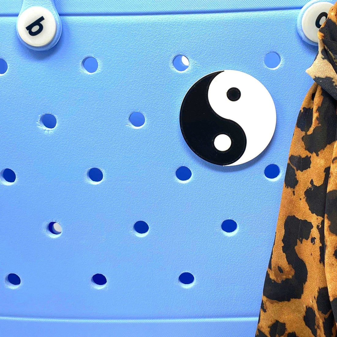 BOGLETS - Yin and Yang Charm Compatible with Bogg Bags, Simply Southern and Other Similar Tote Bags.