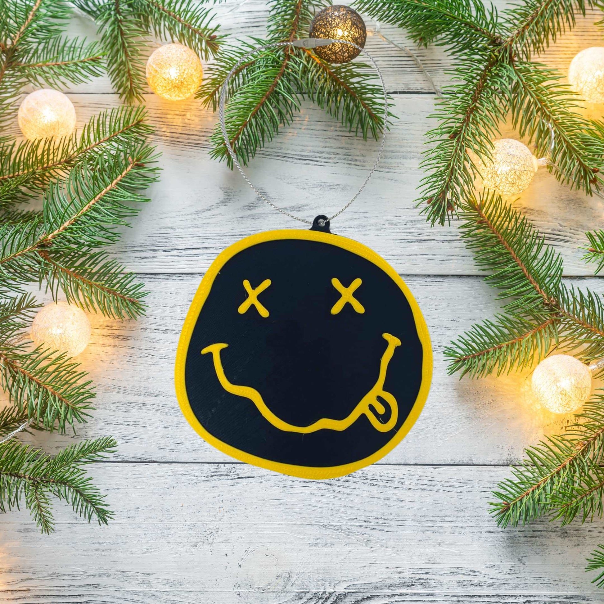 Nirvana Christmas Ornament - Perfect for Fans of the Band - Decorative Holiday Ornament - Made in The USA