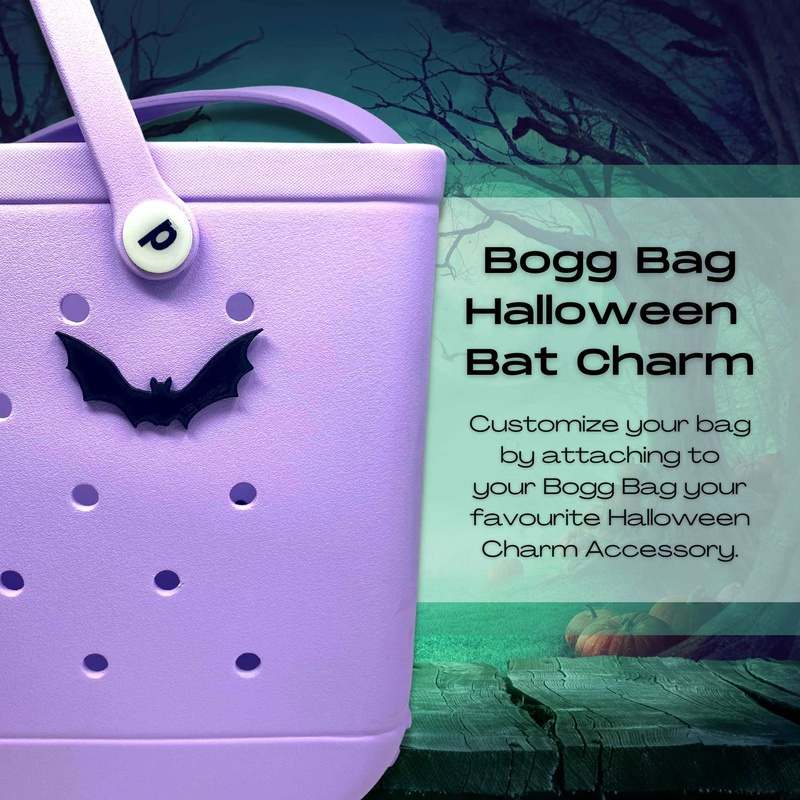 BOGLETS - Halloween Tote Bag Charms Compatible With Bogg Bags Bat