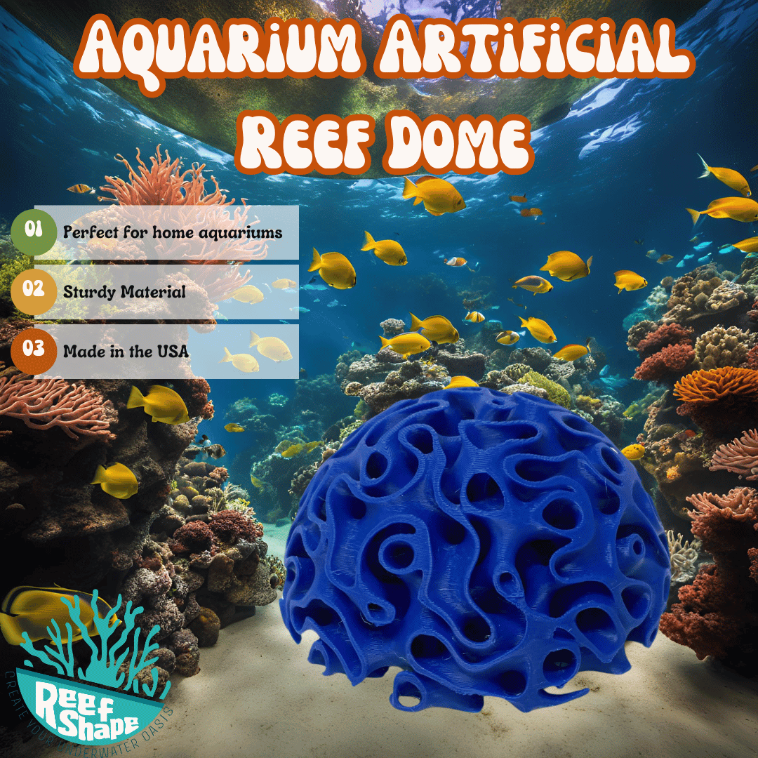 Aquarium Coral Reef Dome - Aquarium Reef Replica for Fish & Shrimp Shelter & Egg Laying