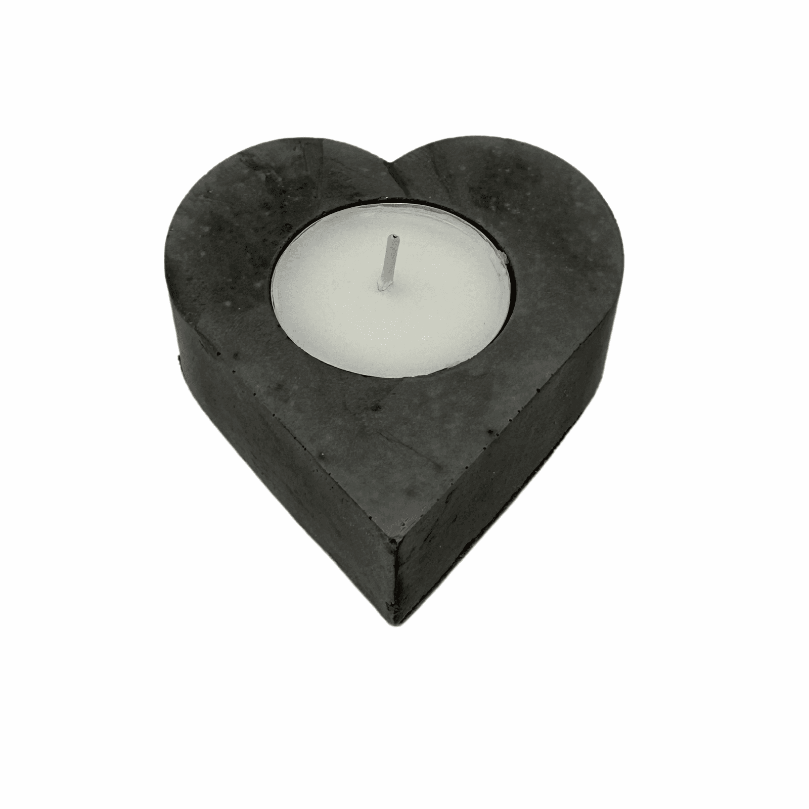 Concrete Heart Tealight Candle Holder | Valentines or Anniversary Decoration | Tealight Candle Included