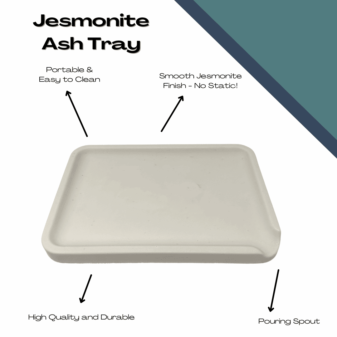 Ash Tray with Pour Spout - Convenient Lap or Coffee Table Size Tray