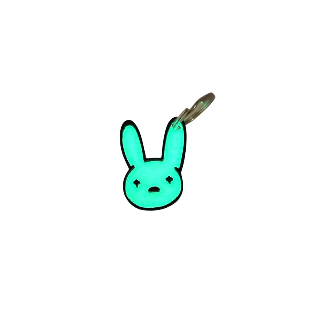 Bad Bunny Glow in the Dark Keychain