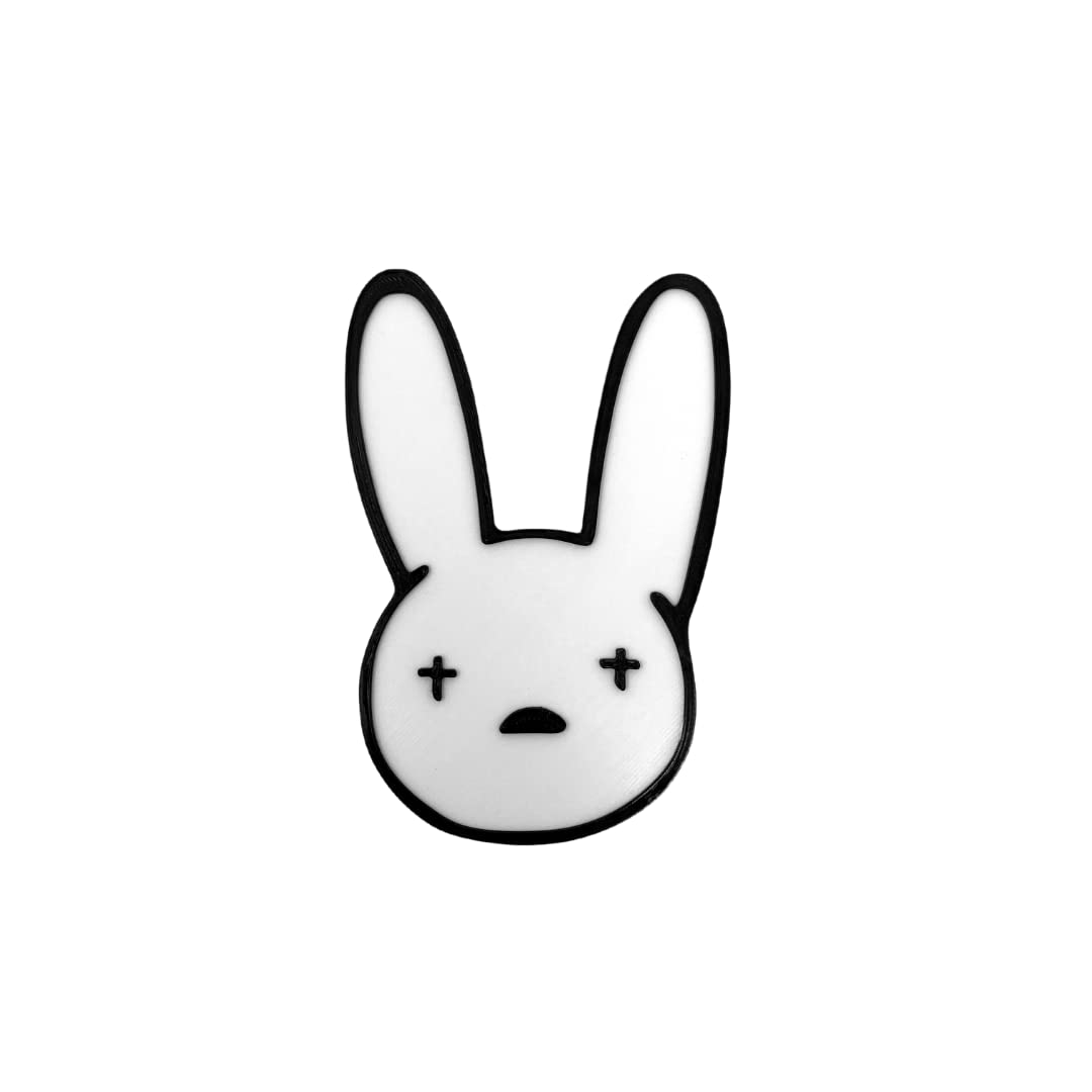 Bad Bunny Fridge Magnet - Black & White