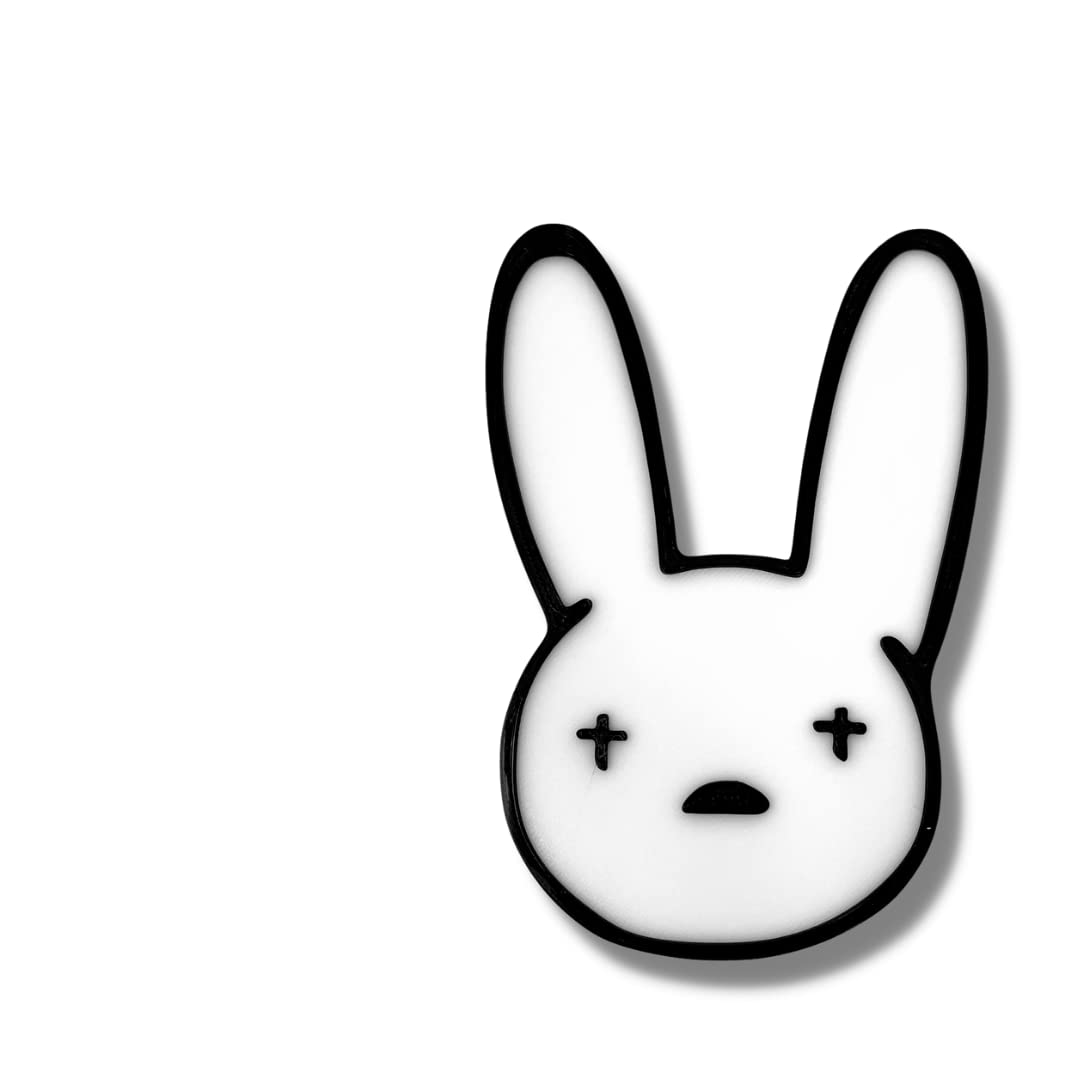 Bad Bunny Fridge Magnet - Black & White