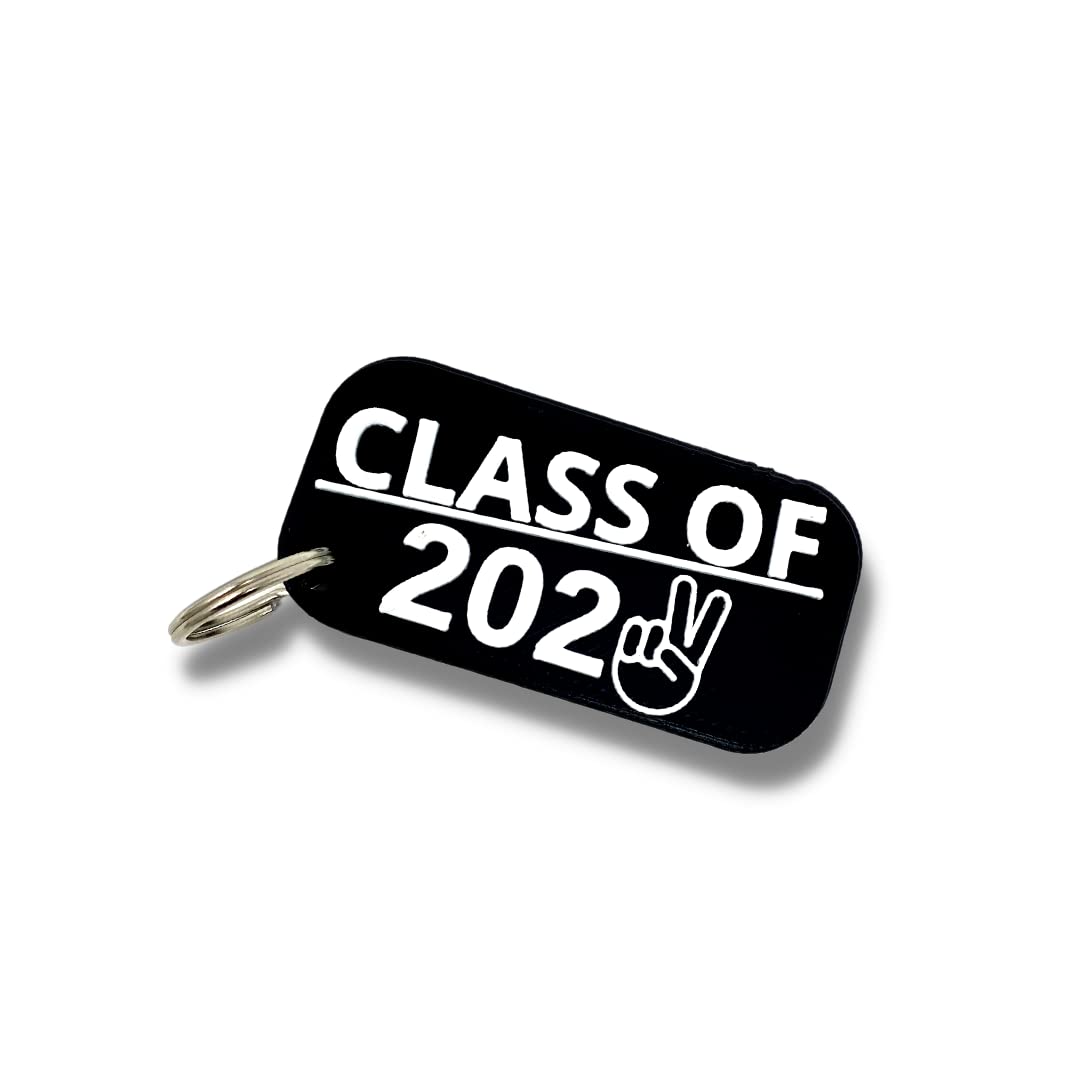 Class of 2022 Graduation Keychain - Perfect Stylish Decoration to Celebrate Graduation - Black & White