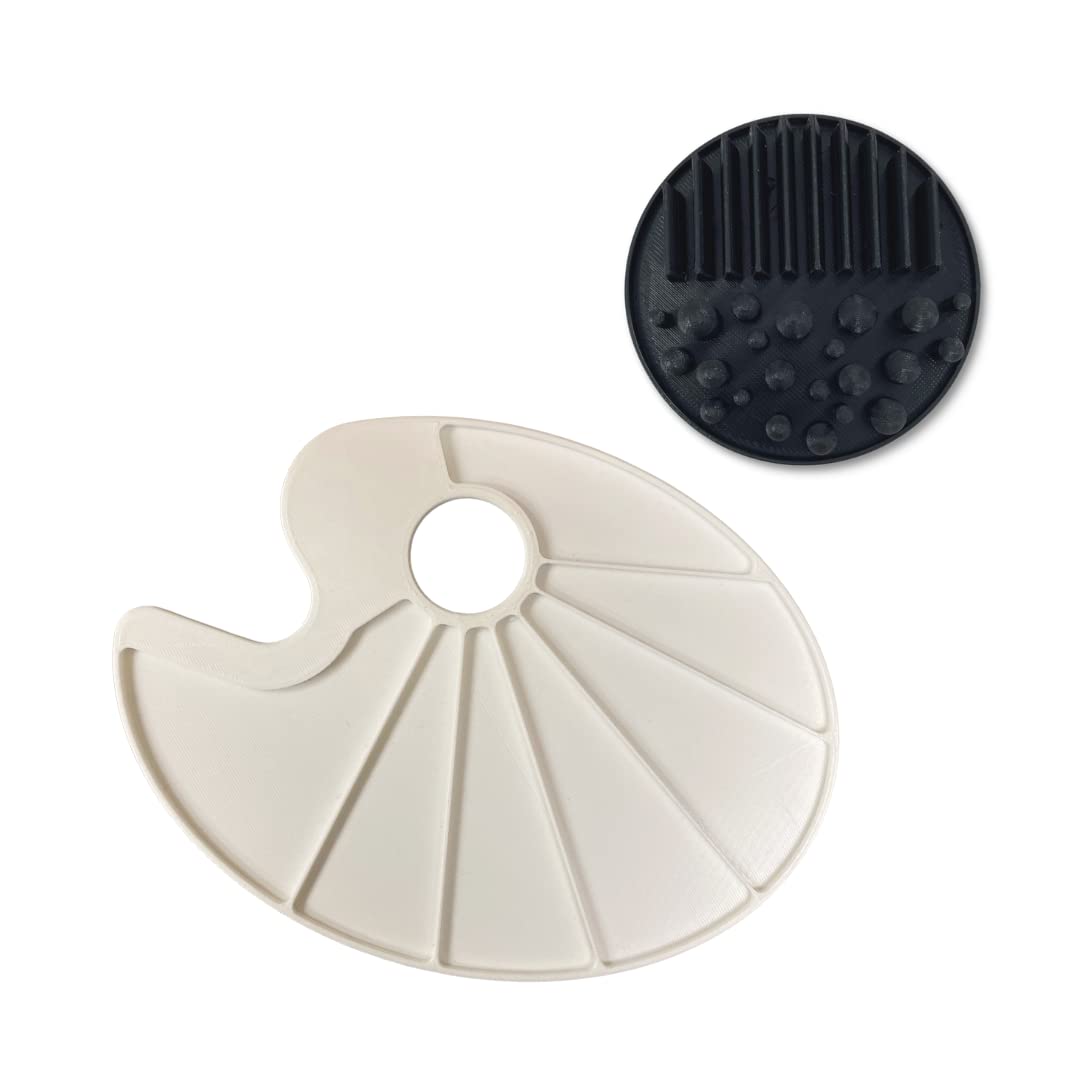 FRESHe Medium Paint Pallet & Mini Paint Plate Paintbrush Cleaner SET - –  Chatelet Manufacturing