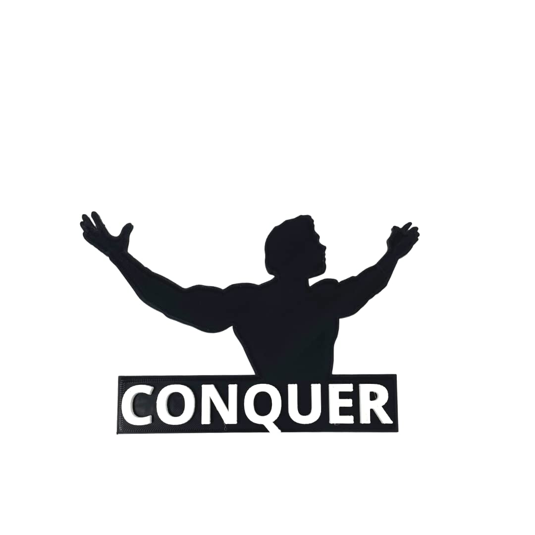 Arnold Schwarzenegger Conquer Motivational Fridge Magnet - Get Motivated and Inspired at Home with This Magnet