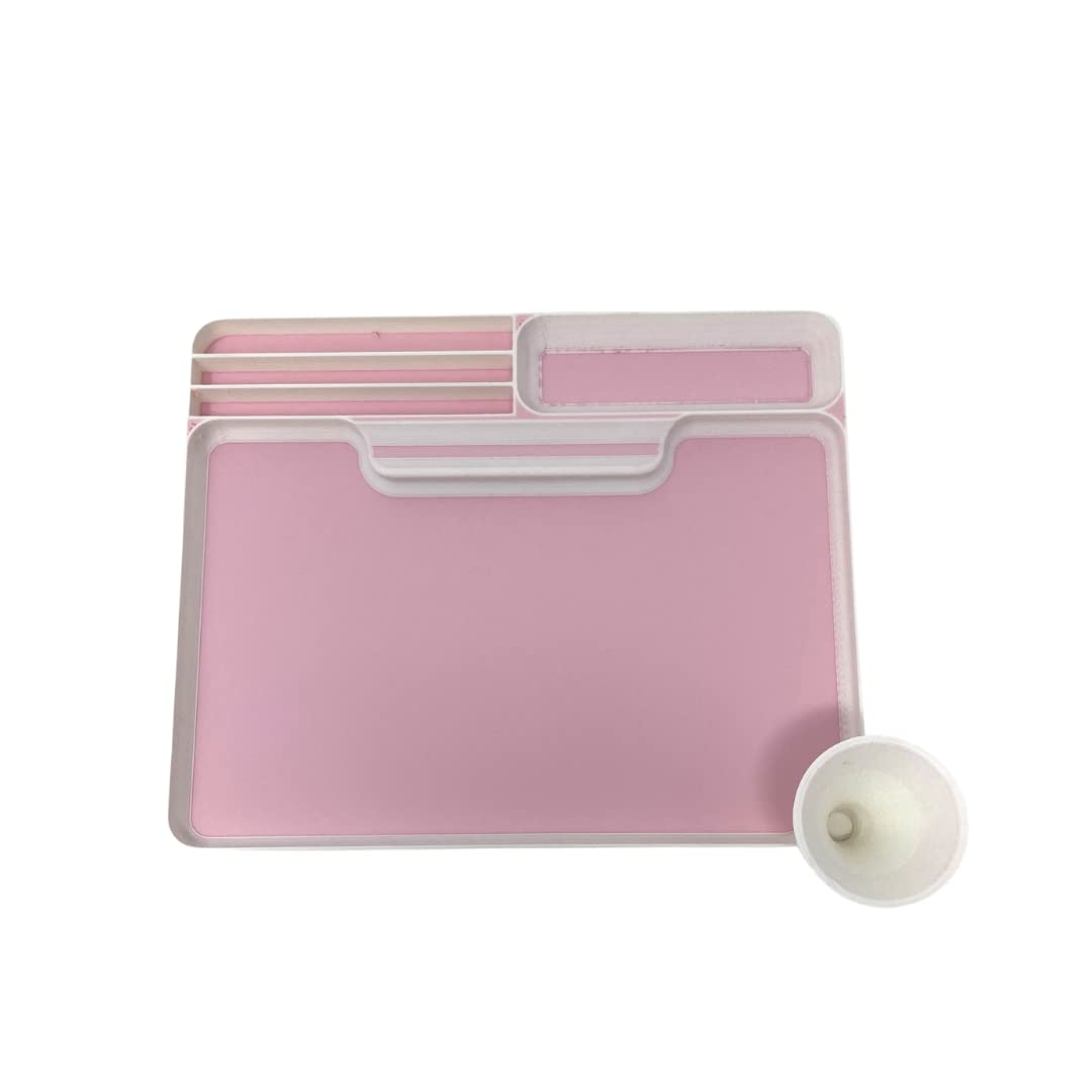 Pink Rolling Tray and Cone Loader Combo - Perfect Sized Cone Loader and Rolling Tray - Easy to Travel
