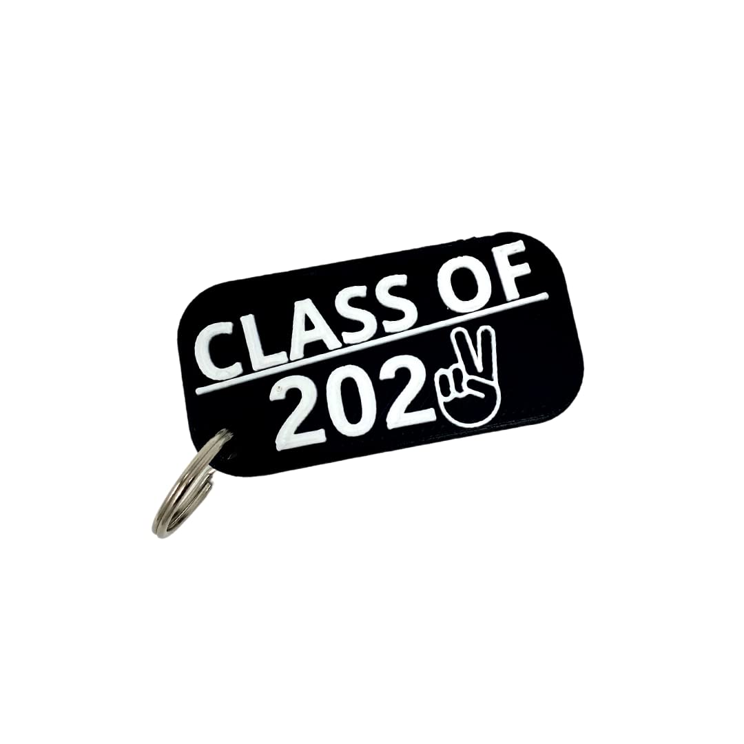 Class of 2022 Graduation Keychain - Perfect Stylish Decoration to Celebrate Graduation - Black & White