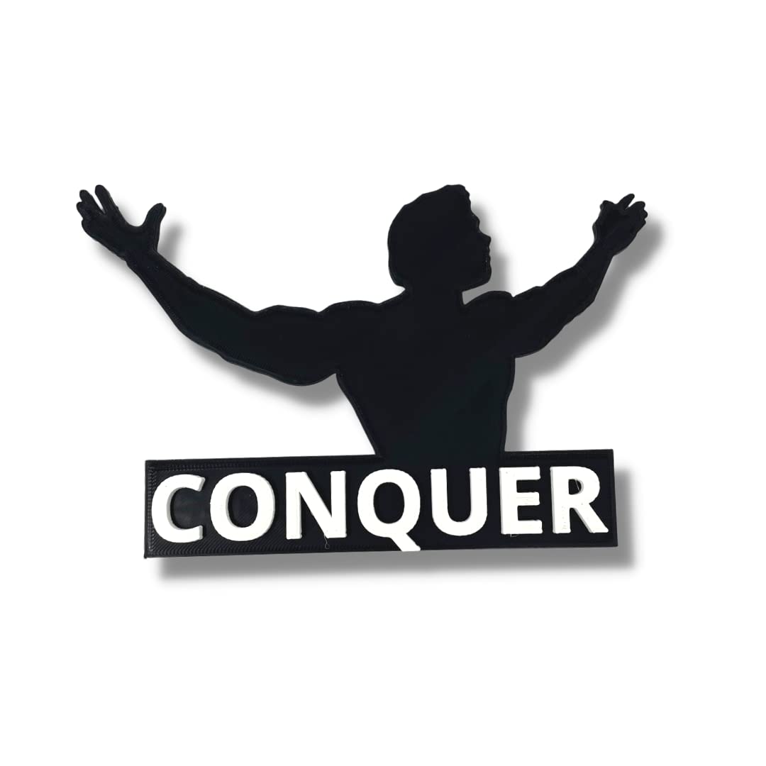 Arnold Schwarzenegger Conquer Motivational Desk Ornament - Get Motivated and Inspired at Work with This Desk Accessory