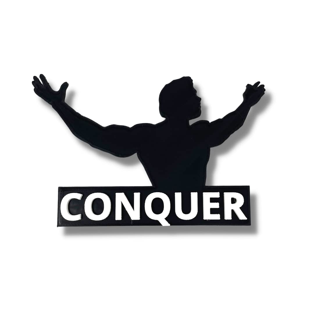 Arnold Schwarzenegger Conquer Motivational Fridge Magnet - Get Motivated and Inspired at Home with This Magnet