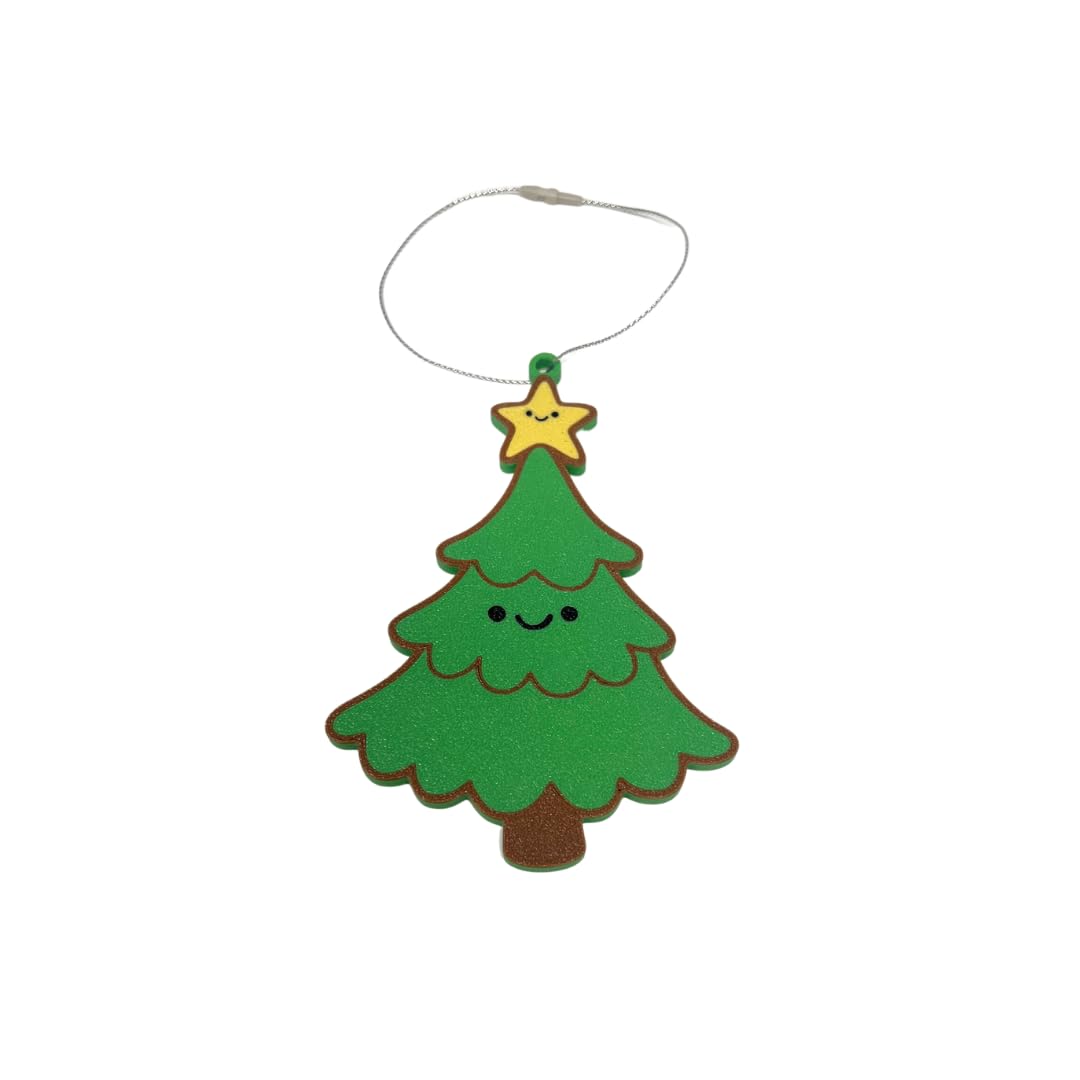 Happy Christmas Tree Ornament | Cute Christmas Tree Decorative Holiday Ornament | Made in USA