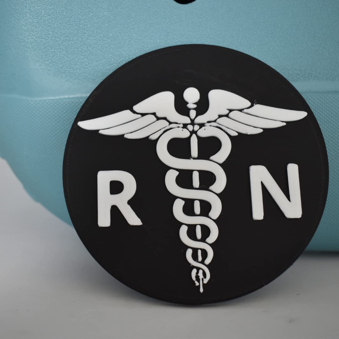 Boglets - RN Nurse Charm - Decorative Charms for Nurses - Compatible with Bogg Bags, Simply Southern and other Tote Bags