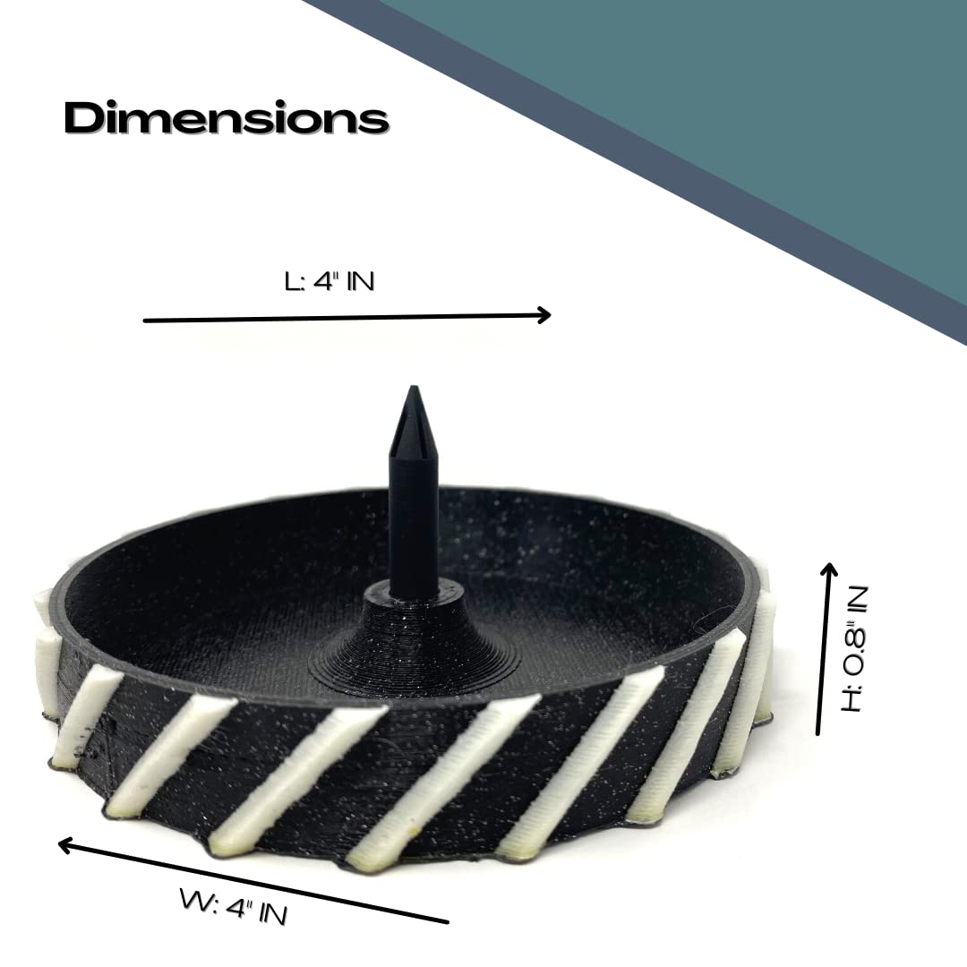 Black with Glow in the Dark Accents Ashtray with Poker - Detachable Poker for Safety & Easy Travel - Made in the USA