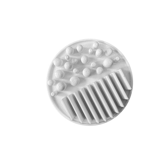 FRESHe Paint Plate Paintbrush Cleaner Disc - Drop in a Cup of Water & Keep Paint Brushes Clean - For Water-Based Mediums, Acrylic, and Watercolor - White
