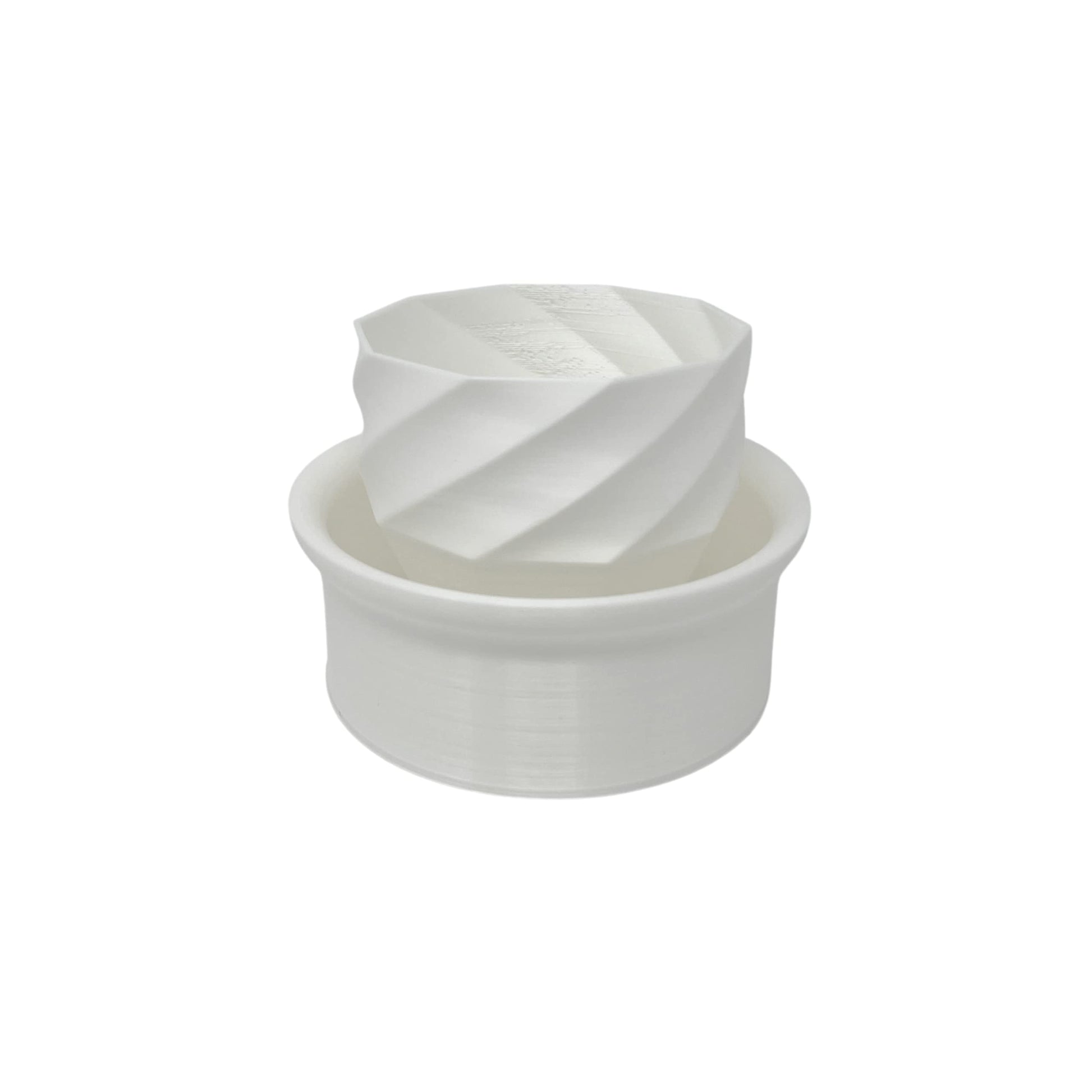 White Silk Self-Watering Planter with Spiral Design - Indoor/Outdoor Planter Pot for Succulents, Flowers, or Herbs - Perfect for Decorating Homes & Offices