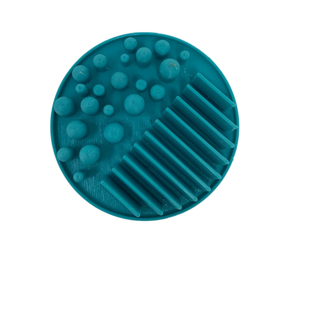 FRESHe Aqua Paint Plate Paintbrush Cleaner Disc - Drop in a Cup of Water & Keep Paint Brushes Clean - For Water-Based Mediums, Acrylic, and Watercolor - Teal Aqua