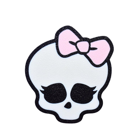 FRESHe BAGLETS - Halloween Cute Pink Bow & Skull Charm - Cute Halloween Charm Compatible with All Rubber Tote Bags - Made in USA