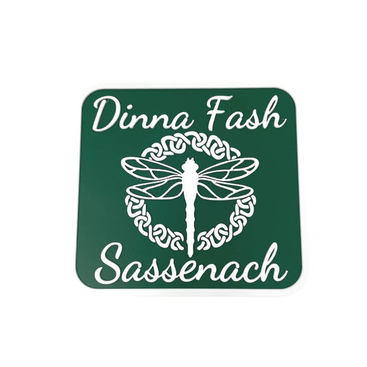 Outlander 'Sassenach' Fridge Magnet for Outlander Fans - Bring Your Favorite Show to Life with The Sassenach Dinna Fash Don't Worry Magnet
