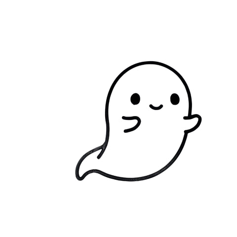 Cute Kawaii Ghost Wall Sign - Decorate your Home Walls - Perfect for the Game Room Walls & Kids Room. (Ghost)