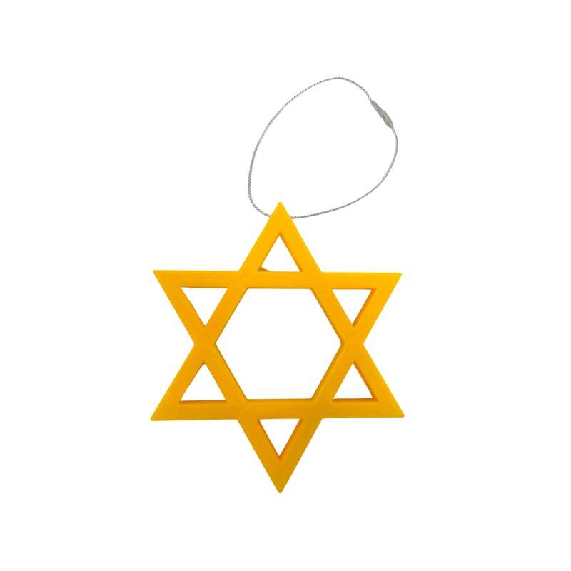 Jewish Star of David Christmas Ornament - Perfect Holiday Decoration or Gift - Decorate Your Christmas Tree! - Made in The US!