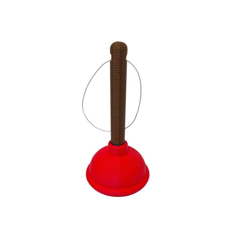 Toilet Plunger Christmas Ornament - Funny Christmas Decorative Holiday Ornament - Made in The USA