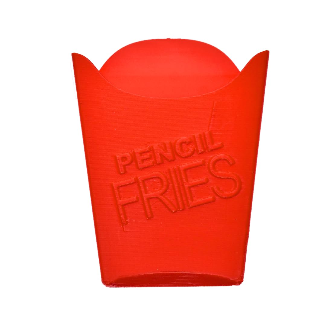 French Fry Pencil Holder | Fun Back to School Pencil Case | Desk Accessories for Teachers or Students | Made in USA
