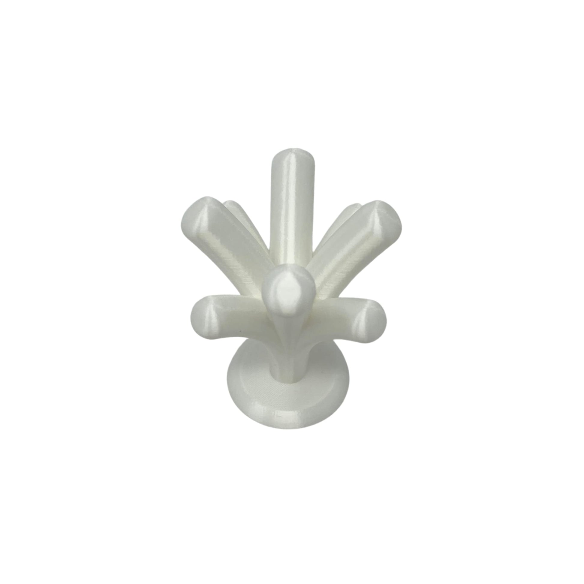 Jewelry Ring Display - 3.5 Inches Tall - White Tree 8 Ring Display Organizer for Women White