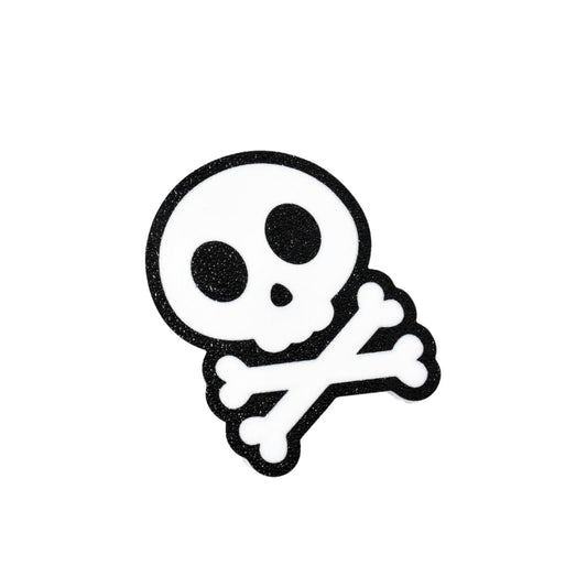 FRESHe BAGLETS - Halloween Skull & Bones Charm - Cute Halloween Charm Compatible with All Rubber Tote Bags - Made in USA
