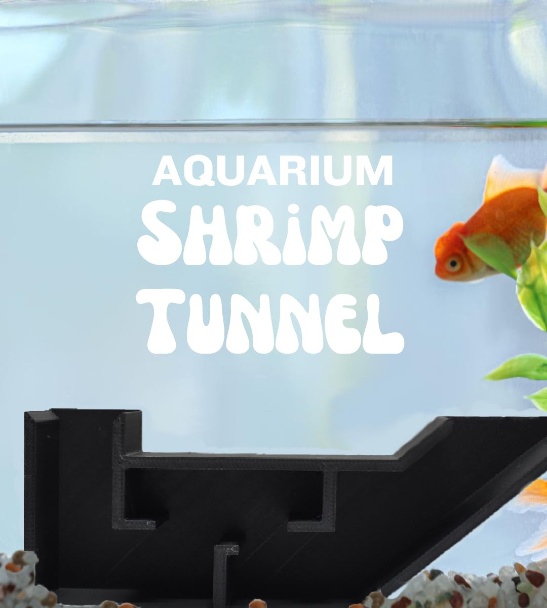 Chatelet Aquarium Underground Tunnel | Fish & Shrimp Hideout for Aquariums | Unique Underground Viewing Tunnel | Made in USA Black