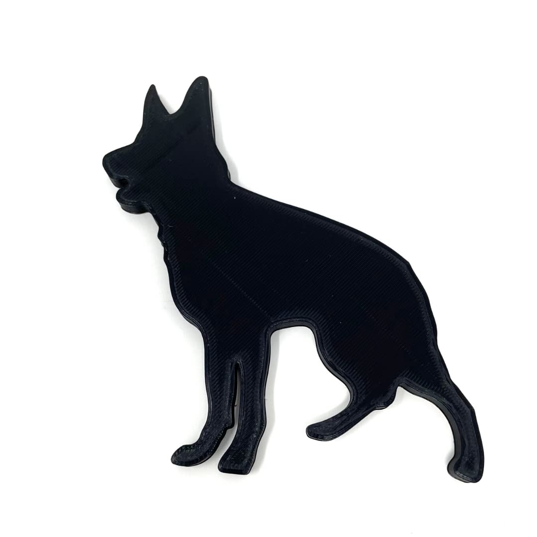 German Shepherd Fridge Magnet - Black - Dog Refrigerator Magnet - Made in The USA