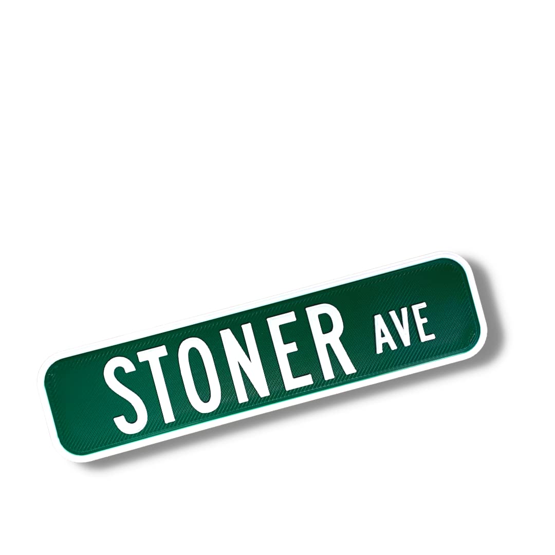 Stoner Ave Magnet - Home, Locker, Home Bar, Kitchen, or Bedroom Decorative Magnet - 9" x 2.5" Inches - Made in USA