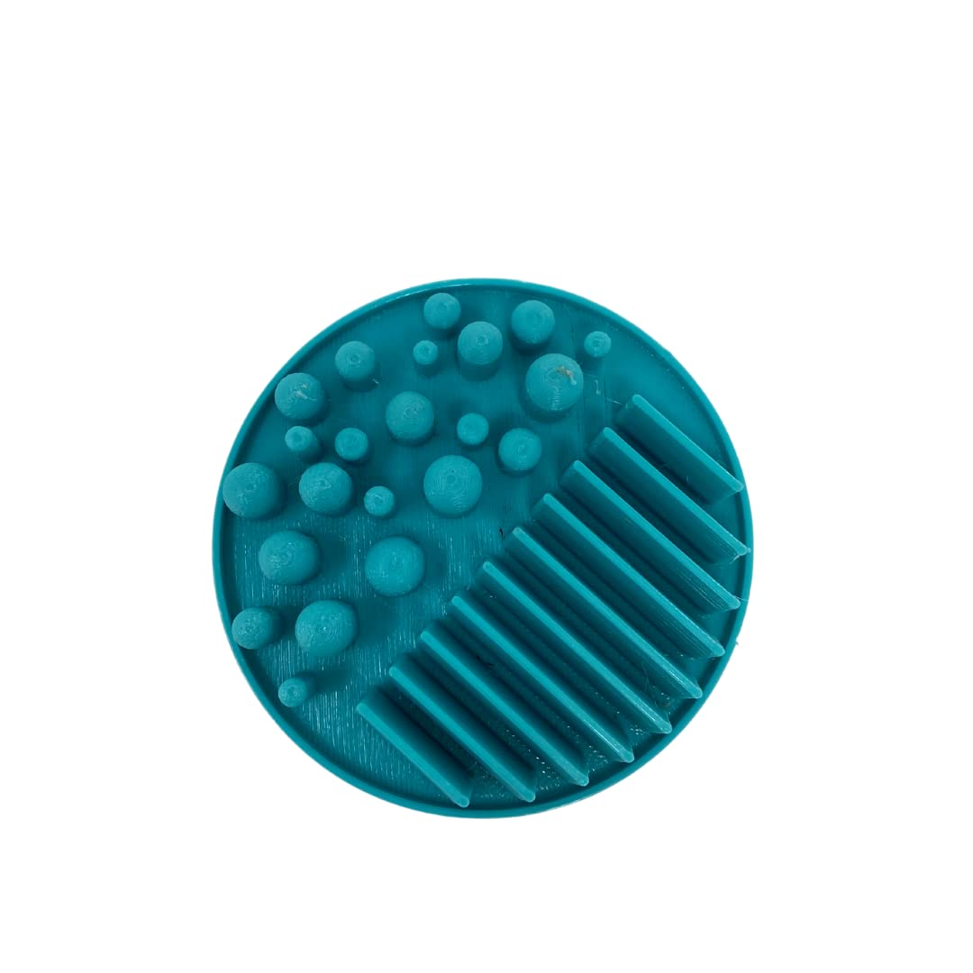 FRESHe Aqua Paint Plate Paintbrush Cleaner Disc - Drop in a Cup of Water & Keep Paint Brushes Clean - For Water-Based Mediums, Acrylic, and Watercolor - Teal Aqua