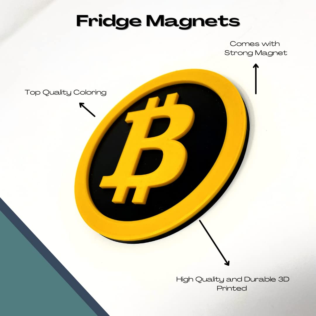 Bitcoin Fridge Magnet - Decorative Fridge Magnet for Cryptocurrency Fans