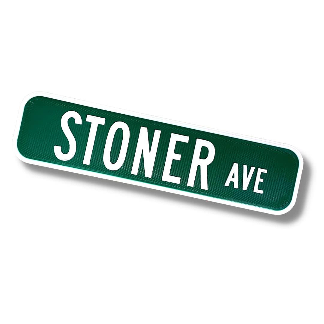 Stoner Ave Magnet - Home, Locker, Home Bar, Kitchen, or Bedroom Decorative Magnet - 9" x 2.5" Inches - Made in USA