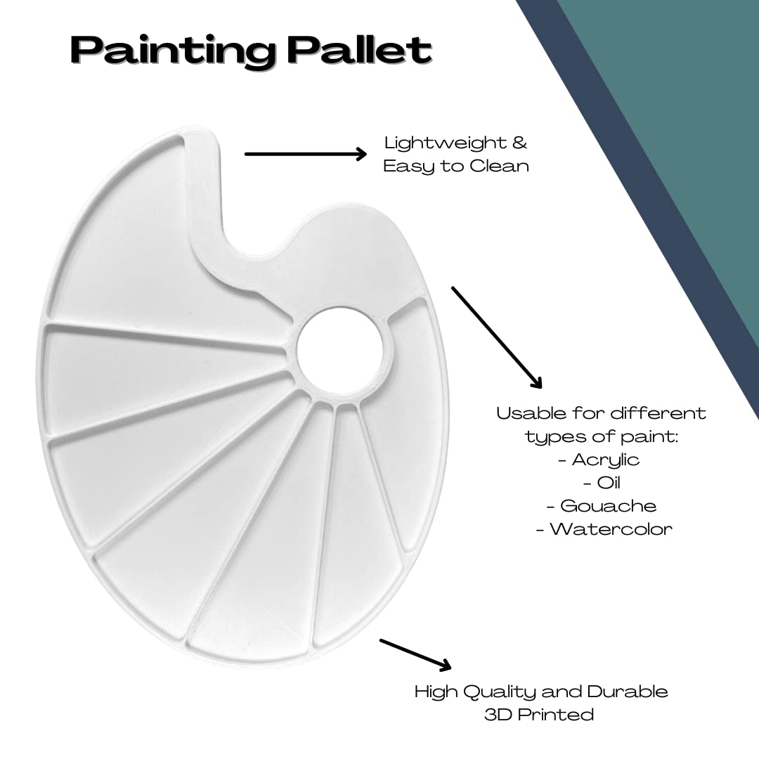 FRESHe Medium Paint Pallet & Mini Paint Plate Paintbrush Cleaner SET - –  Chatelet Manufacturing