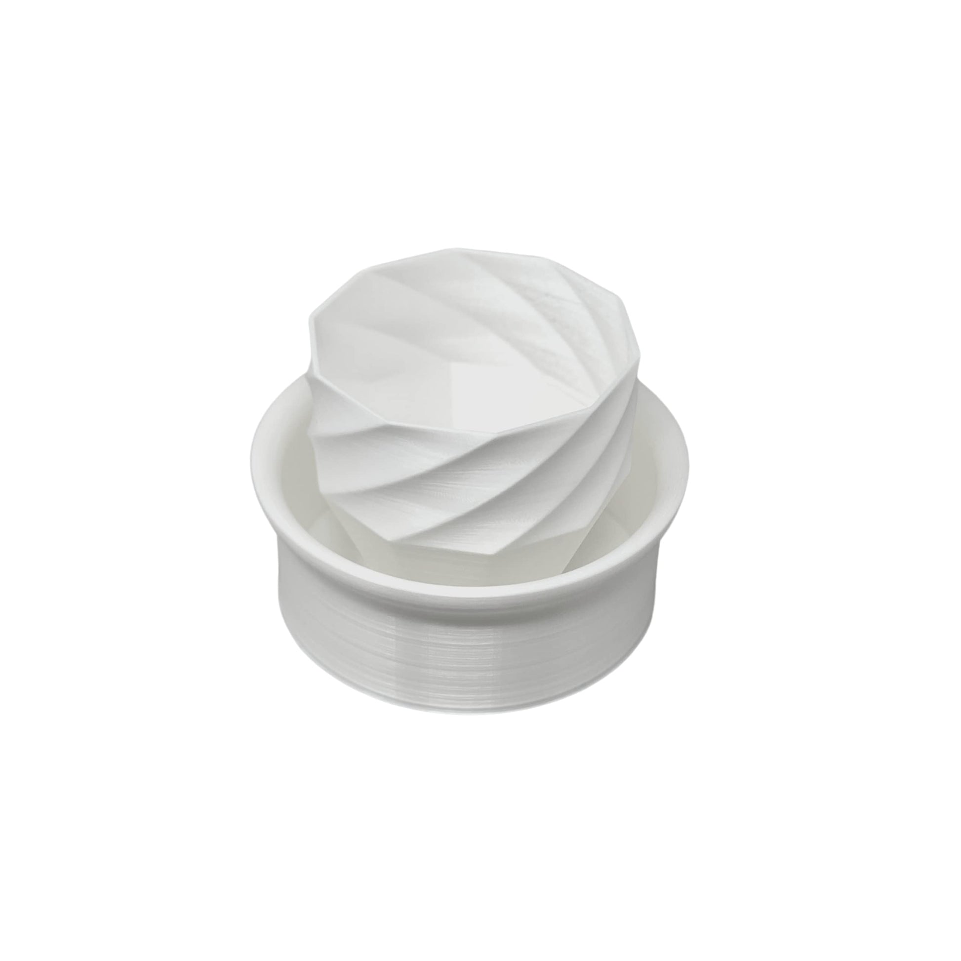 White Silk Self-Watering Planter with Spiral Design - Indoor/Outdoor Planter Pot for Succulents, Flowers, or Herbs - Perfect for Decorating Homes & Offices