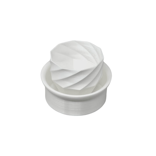 White Silk Self-Watering Planter with Spiral Design - Indoor/Outdoor Planter Pot for Succulents, Flowers, or Herbs - Perfect for Decorating Homes & Offices