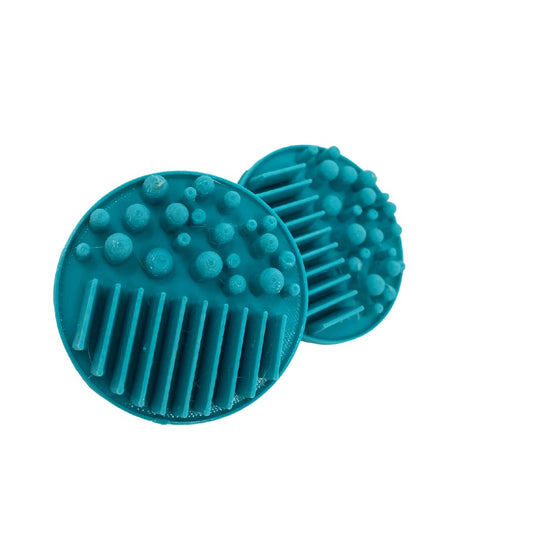 FRESHe Aqua Mini Paint Plate Paintbrush Cleaner Disc 2-Pack - Drop in a Cup of Water & Keep Paint Brushes Clean - For Water-Based Mediums, Acrylic, and Watercolor - Teal Aqua