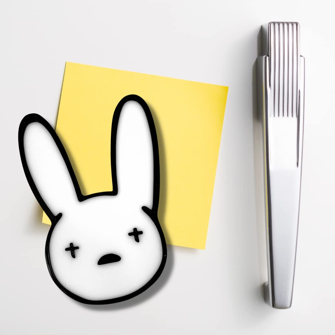 Bad Bunny Fridge Magnet - Black & White