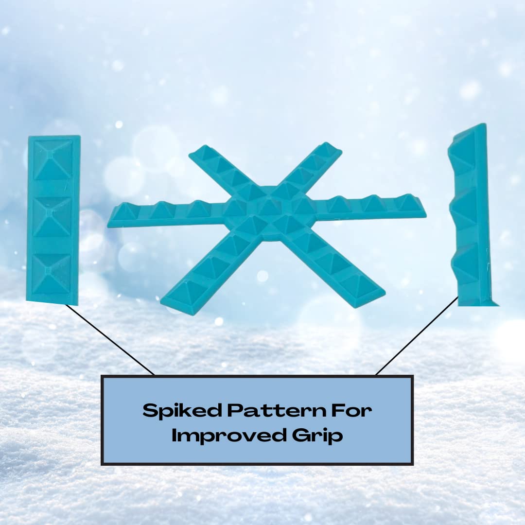 Snowboard Stomp Pad - Snowflake Spike Pattern - Specialized Stomp Pad Designed for Better Grip & Adhesion to Snowboards