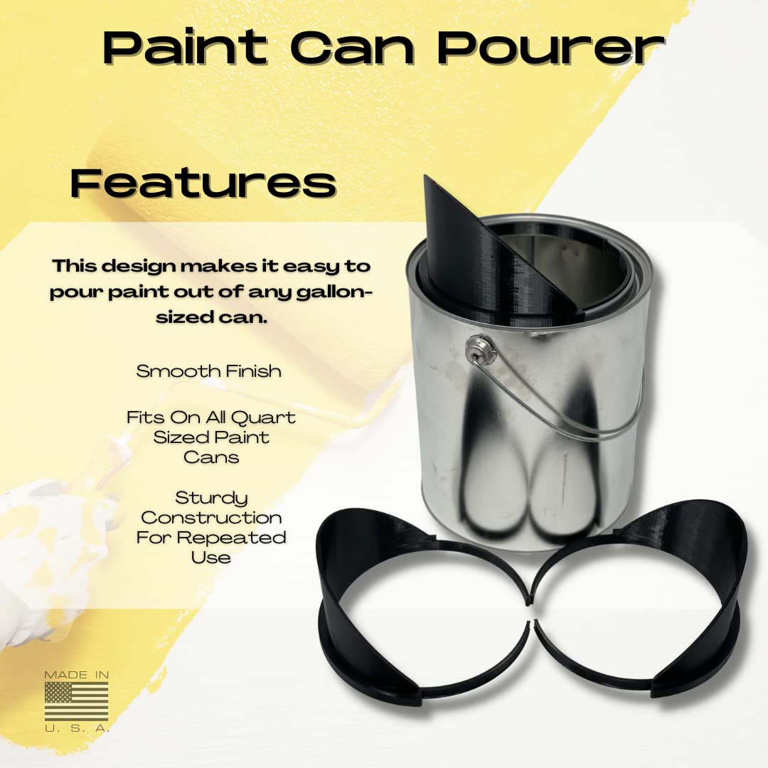 3 Pack Quart Paint Can Pourer - Fits Quart-Sized Paint Cans - Made in USA