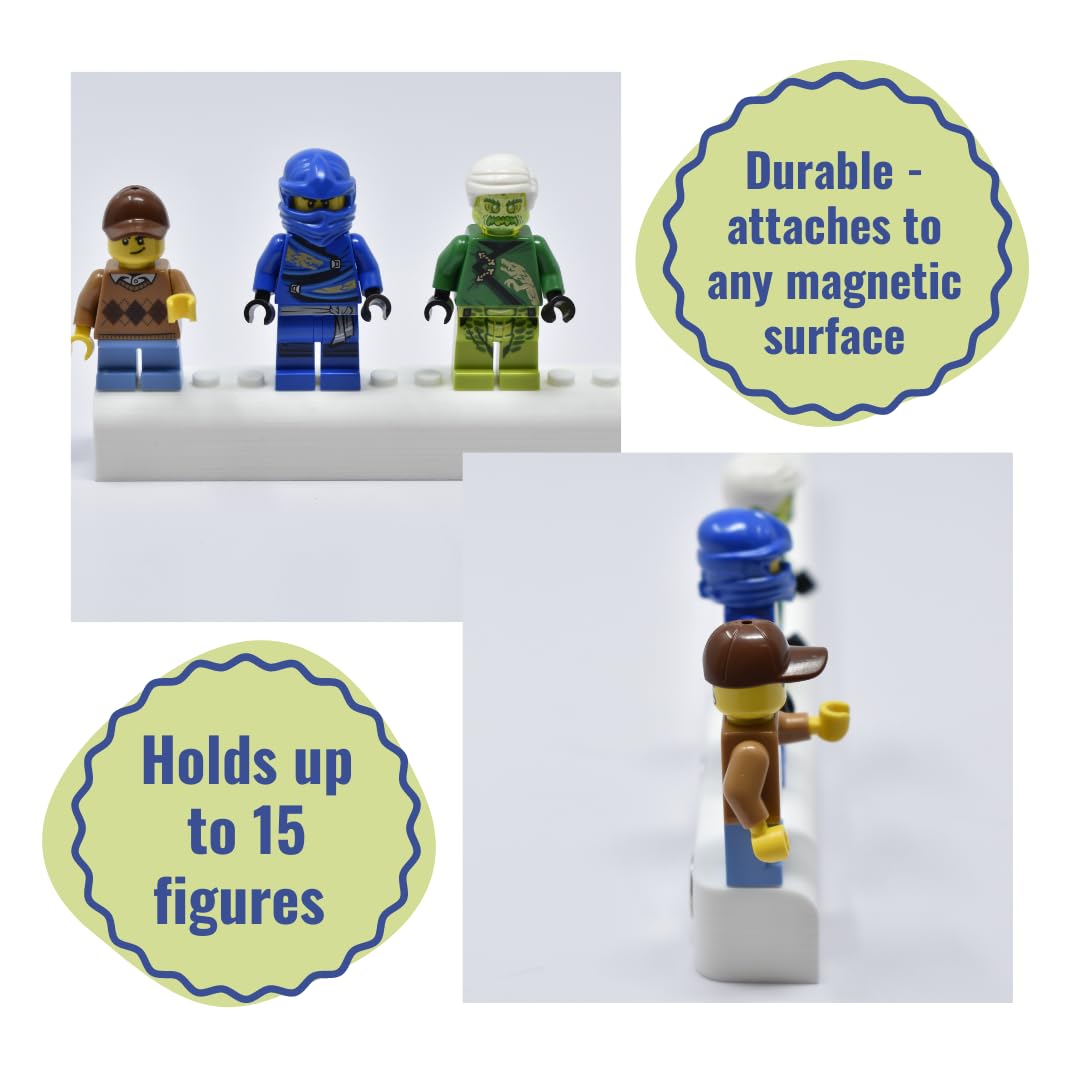 Collectibles Display Fridge Magnet Compatible with Lego Minifigures | Display Figurines on Fridge or Metal Surfaces | Made in USA