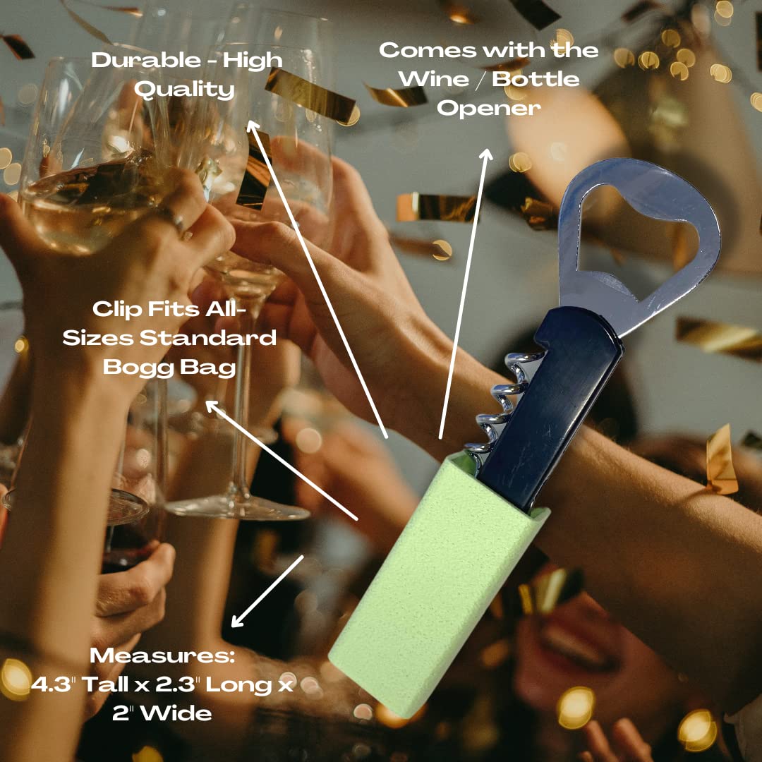 BOGLETS - Wine & Bottle Opener Charm Accessory Compatible with Bogg Bags - Keep a Wine Opener Handy with your Tote Bag